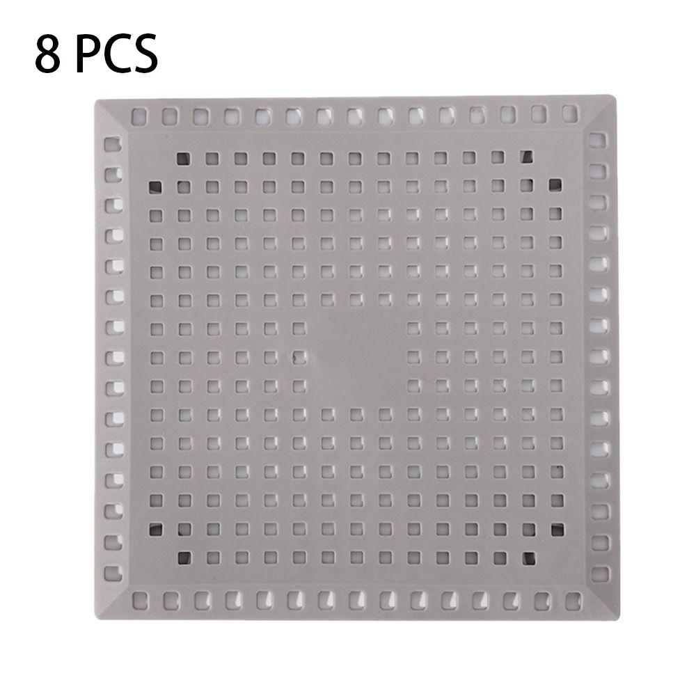 

8 шт. Накладка на слив для душа, Канализационный слив, Фильтр слива, Аксессуары, Слив для пола, Сетка для раковины, Ванная комната серебряный