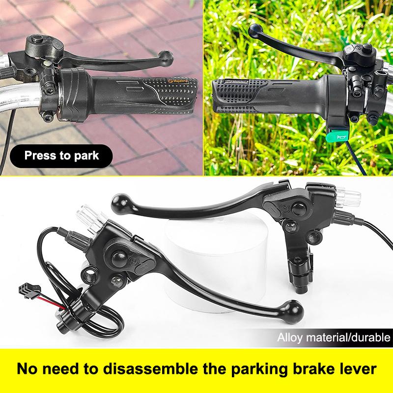 Manubrio Freno Bici Bmx Ultraleggero Leve Freno Ciclismo Bici Elettrica Manubrio Freno V/Disco Con Filo Interruttore Spegnimento Accessorio