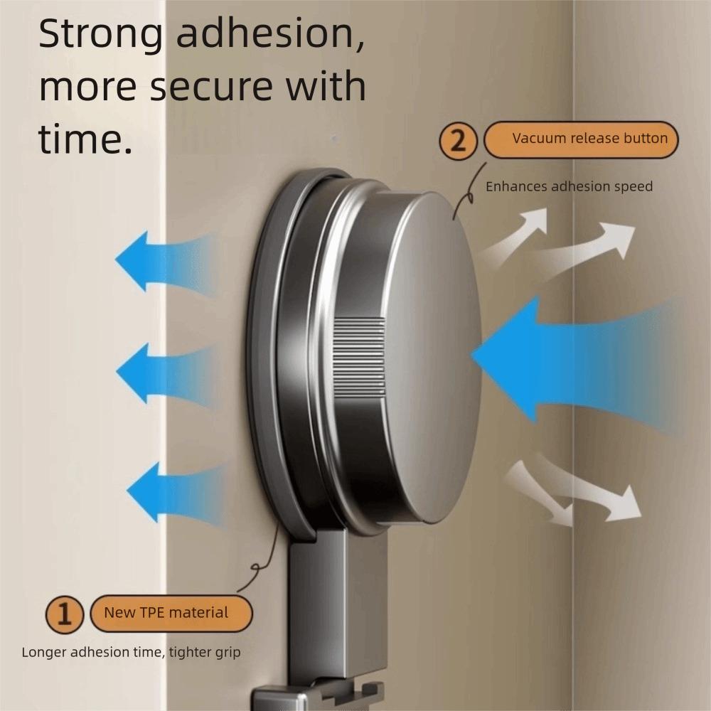 Aluminum Alloy Suction Cup Hooks Space Saving Towel Key Hangers Bathroom Clothes Hooks  Bathroom