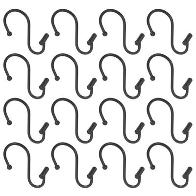 24Pcs Bath Curtain Hooks S Design Metal Shower Curtain Hooks for Bathroom Decor Vintage Anti-Rust Shower Rod Holders Fit 29Mm