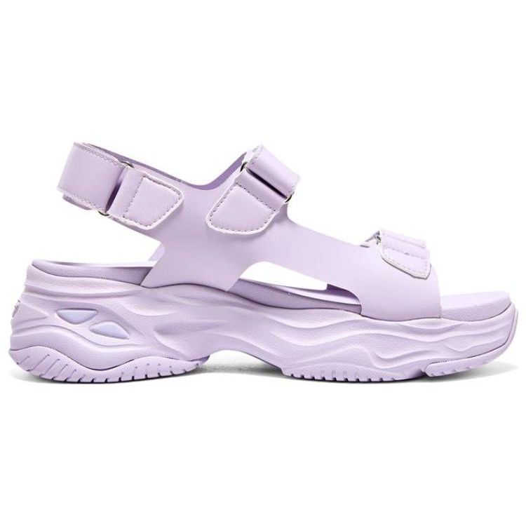 Skechers DLites 4.0 Leather Comfortable Beach Sandals Women Sandals Purple 119846-LAV