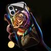 For iPhone 16 Case Call Flash Series Pattern Printing Tempered Glass+TPU Combo Phone Case