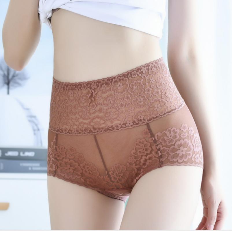 Lace Panties Seamless Women Slimming Underwear Knickers Briefs Seamless High Waist Transparent  Sexy Leggings