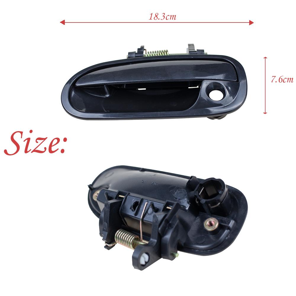 Exterior Door Handle Smooth Black for 1996-2000 Honda Civic Replaces 72140-S04-003 72140-S04-0030 72140-S00-004