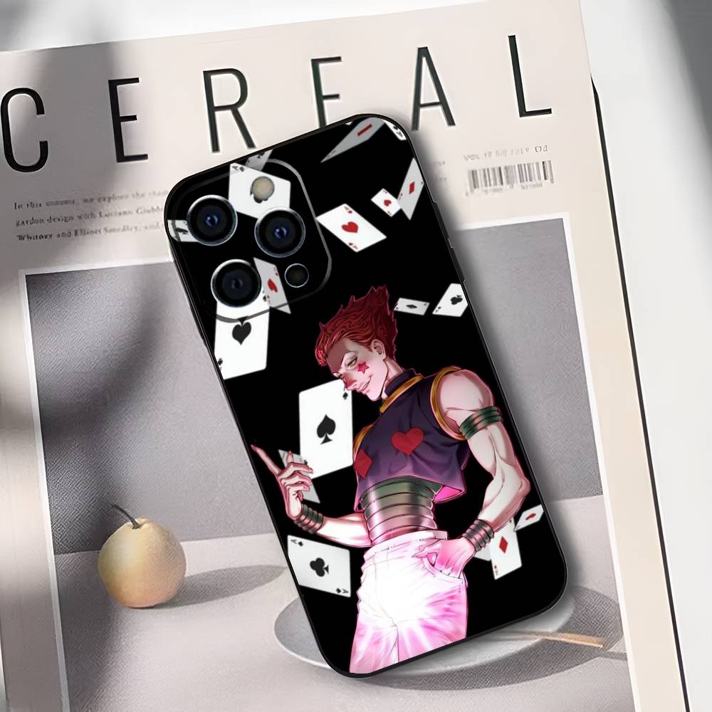 H-Hisoka H-Hunter X Hunter Phone Case For iPhone 17,16,15,14,13,12,11 Plus,Pro Max,XS,Soft Silicone Black Cover