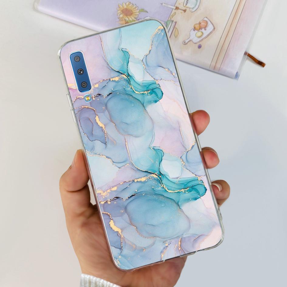 Silicone Cover For Samsung Galaxy A7 2018 Case A750 A750F Case Clear TPU Fashion Phone Case For Samsung A 7 2018 SM-A750F Fundas