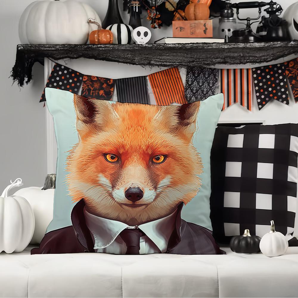 Fashion print  animal portrait  Pillow Case Office Cushions Suitable For Sofa Car Bedroom Decorative Cushion Cover