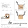 [Shinjuku Gin No Kura] Square Message Zirconia Surgical Stainless Steel Necklace, Normal, Women's Pendant, Hypoallergenic