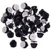 80Sets Secure Clasp Butterfly Clutch Metal Pin Brooch Backing Black Rubber Pin Backs  Jewelry Repair