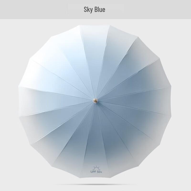 

MAYDU 16-Rib Gradient Long Handle Umbrella