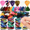 40pcs Colorful Celluloid Guitar with 1pc Storage Box Plectrums for Bass Guitars Variety Thickness Assorted Picks