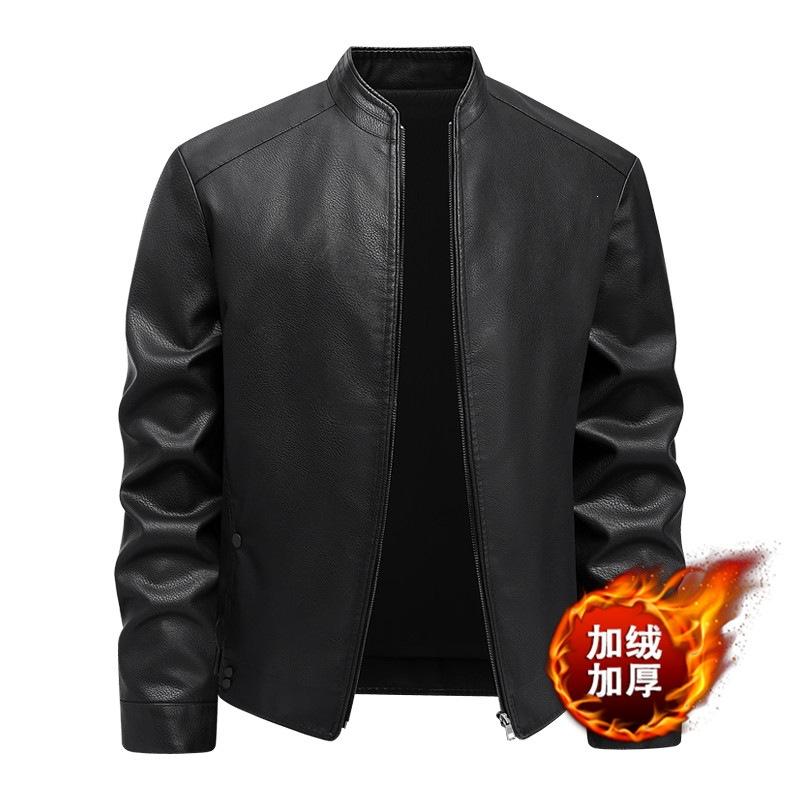 Men's leather jacket spring and autumn trend handsome slim short youth leather jacket men pu