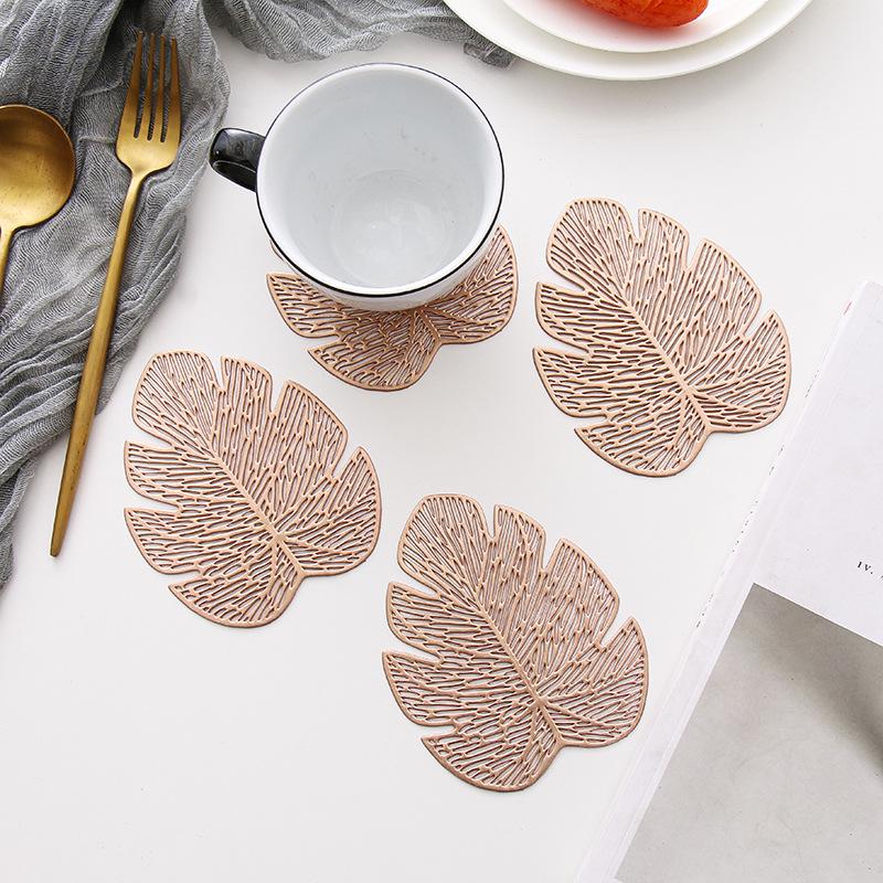 Creative Nordic Ins-Style Decorative PVC Coaster: Turtle Leaf Design, Anti-Scalding Table Mat