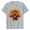 Playful Toy Poodle Face, Funny Dog T-Shirt Cotton Unique Tops & Tees Funny Man T Shirts