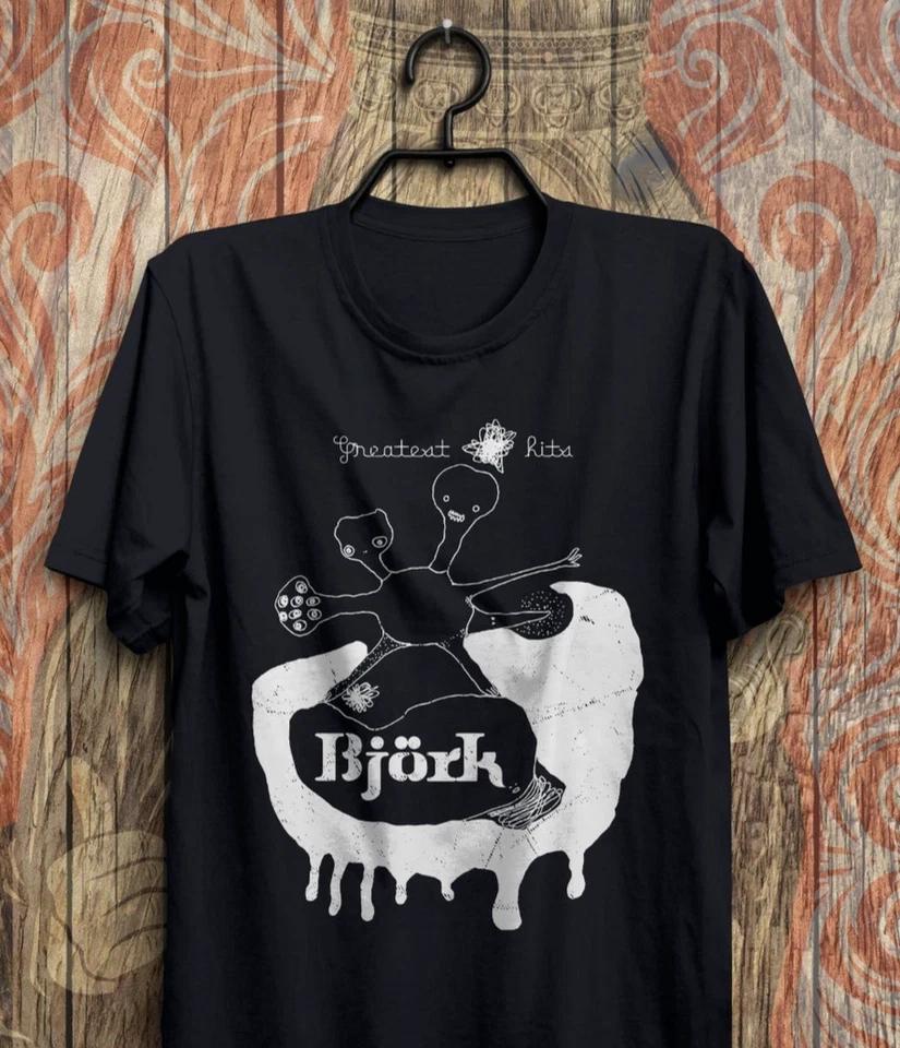 Футболка Bjork Greatest Hits 2002 - Музыкальная футболка, Тур Bjork, Унисекс футболка рок-группы L