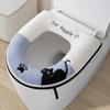 Cat Pattern Toilet Seat Pad Plush Toilet Seat Cover Toilet Seat Cushion  Four Seasons Universal