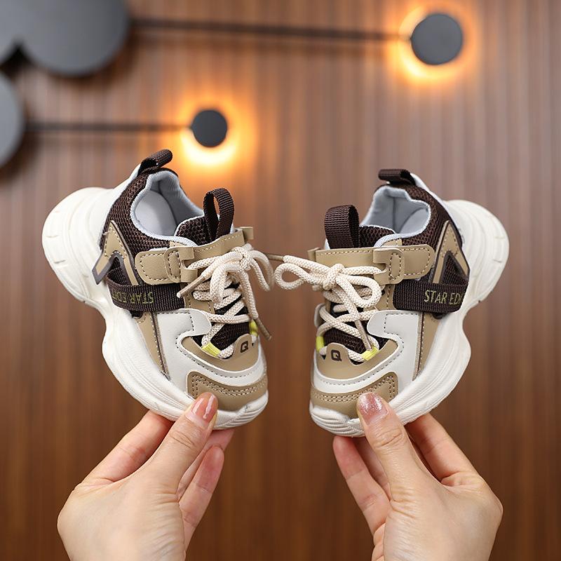 Fashion Girls Shoes Spring New Kids Sports Shoes Soft Soled Boys Shoe Anti Slip Baby Walking Shoes Simple Girl Casual Shoe