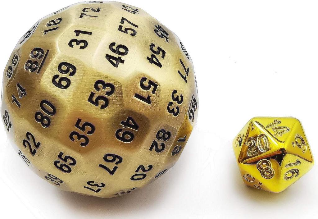 Kostka rpg kula przeznaczenia metalowa kość stuścienna k100