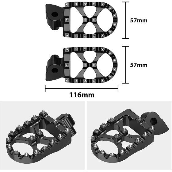 Foot Pegs Motorcycle Compatible with Yamaha YZ65 2018-2021 YZ85 2002-2021 YZ125 1997-2021 YZ125X 2017-2021 YZ250 1998-2021 YZ250X 2016-2021 YZ250F
