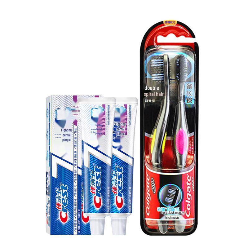 Crest Toothpaste & Colgate Toothbrush Family Pack