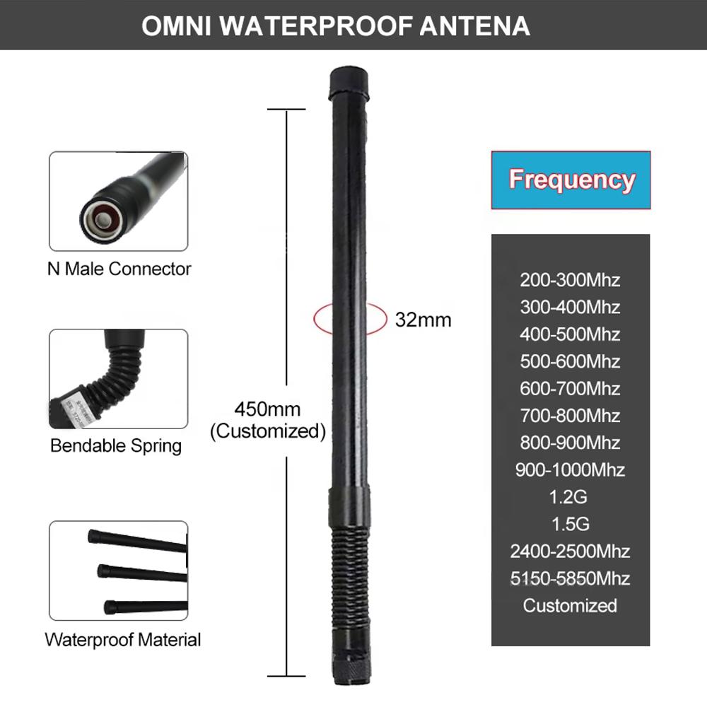 Off-Road Mobile 40cm 60cm 75cm 107cm  Antenna Gme 860mhz Heavy Duty Fiberglass Antenna Cars Fiberglass Communication Antenna