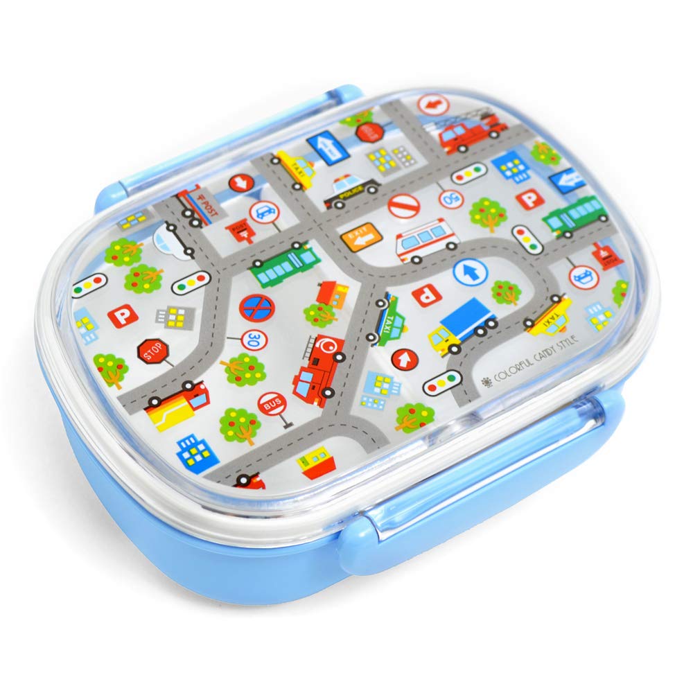

COLORFUL CANDY STYLE Candy Lunch Box Boys Children Bento Box Picnic Kindergarten Elementary School Students Various cars N5800500 [Colorful Style]