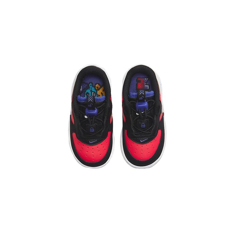 New Nike Air Force 1 Toggle SE Low Top Skateboard Shoes Black Red Infant And Toddler DN3323-600