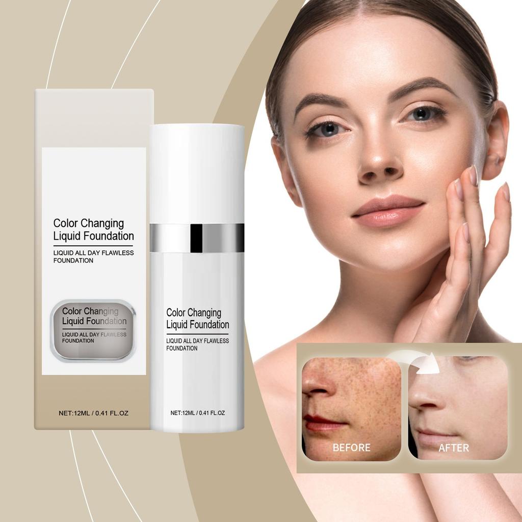 Brightening Easy Natural Concealer Light Base Skin Tone All Clear And Moisturizing Liquid Foundation 12ml