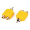 Origin Connector Splitter Composite Splitter Hybrid Video and Audio to RCA Video Terminal RCA21SET3 RCA/Pin 2-Way Adapter, 3-Color Plug, (Male)