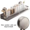 1pc Bathroom Organizer with Hooks Wall Mounted Aluminum Bathroom Shelves Space Aluminum Shower Storage for Bathroom and Kitchen