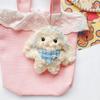 New Cartoon Rabbit Plush Doll Key Chain Bowknot Stuffed Plush Key Ring Lolita Rabbit Bag Pendant