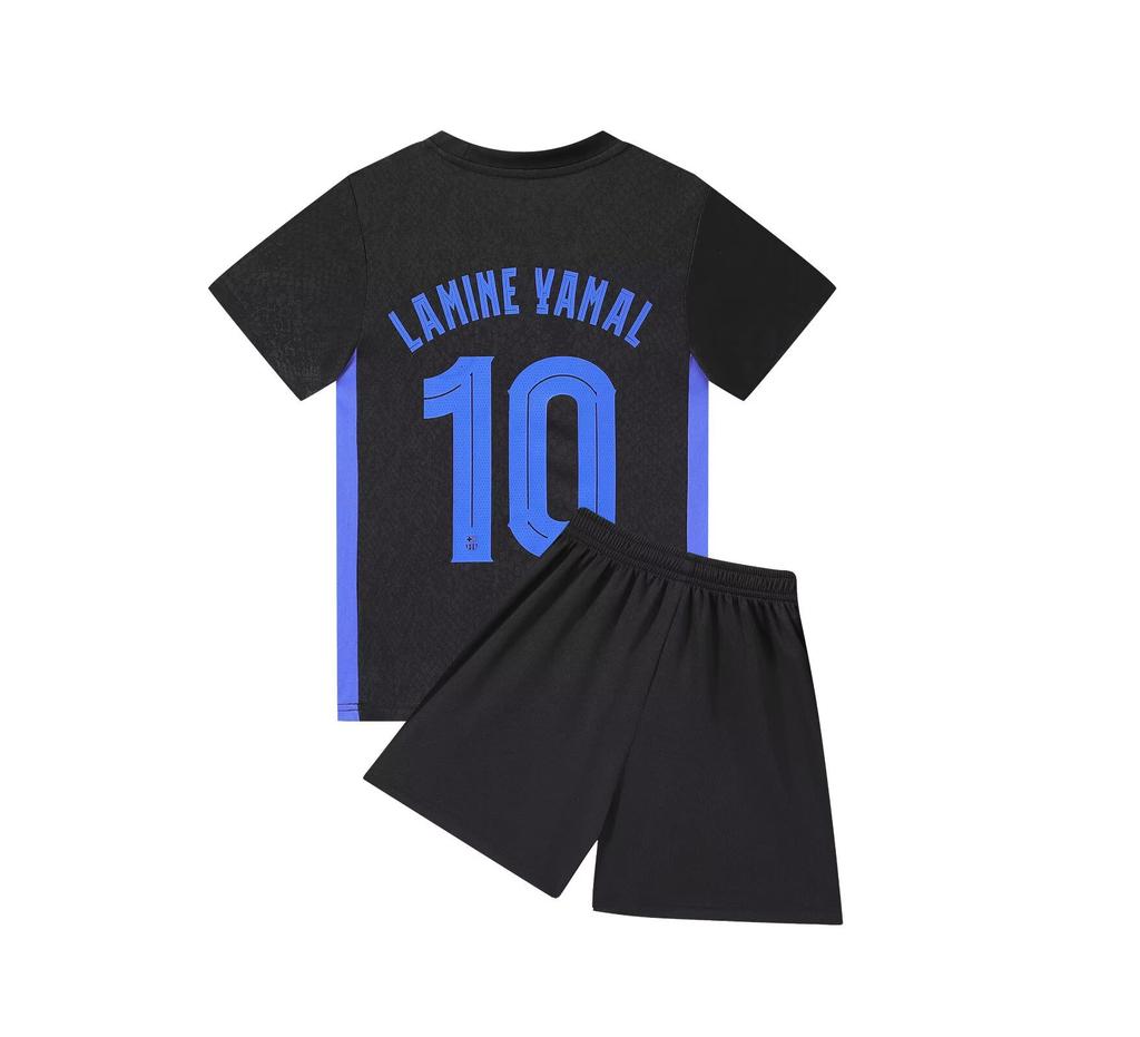 25--26 Bar S Black No. 10 Club Football Suit Children'S Suit Size 14-30 Size