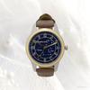 Fieldwork Analog Watch with Leather Luminous 12 Women's Strap, Dial, Constellations, Gray, DT127-5