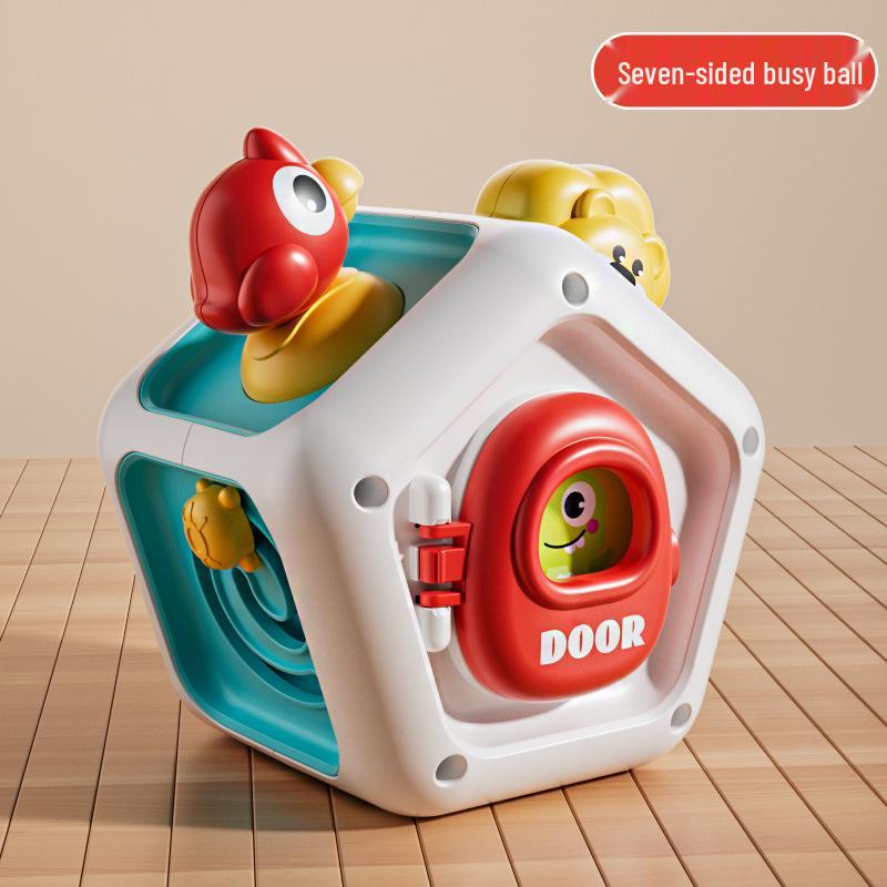 

Heptahedron Multifunctional Busy Ball: Early Education Tactile Grip Toy for Infants 0-1 Year