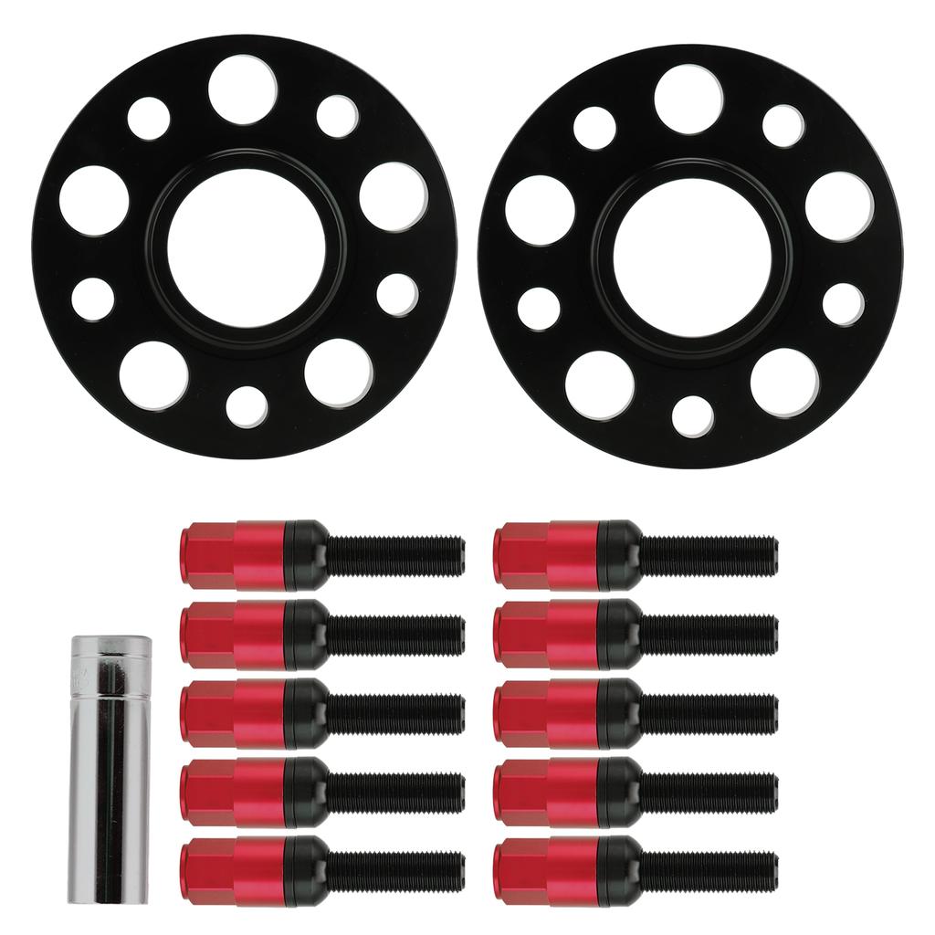 Wheel Spacer Kit 5x112 with 15mm Flange M12x1.5 Bolt Replacement for Mercedes Benz