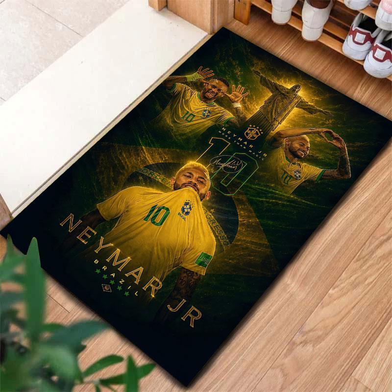 Neymar Jr Carpet Rug for Living Room Bedroom Home Sofa Decoration,Kids play Non-slip Floor Mat