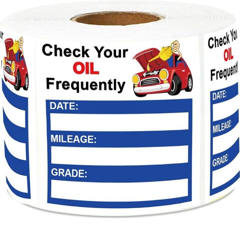 150PCS/roll, Car Oil Change Sticker, Cycling Repair Sticker, Reminder Window Sticker, Adhesive Label, Car Sticker