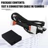 Android Navigation Power Cable Set: 16-pin Adapter, ABS Material, As Shown, with C
