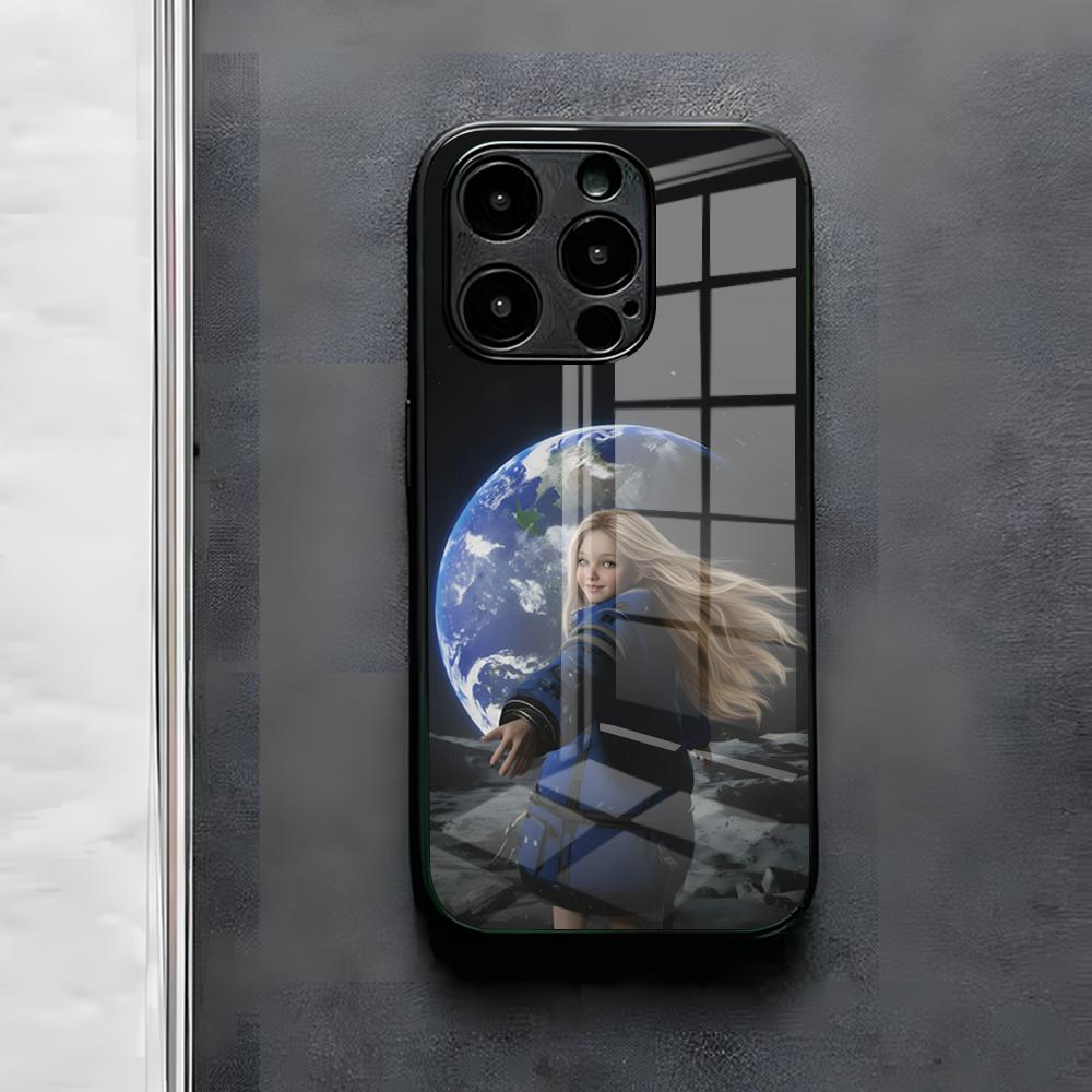 Diana Pragmata Phone Case For IPhone 17 Air 16 E Pro Max 15 14 13 Mini 12 Pro 11 Max Plus Black Glass Cover