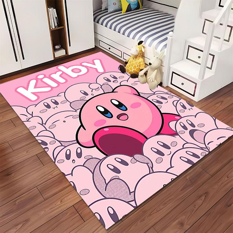 Kirby-Muster Rosa Teppich geeignet als rutschfeste Matte für das Wohnzimmer oder das Sofa im Schlafzimmer
