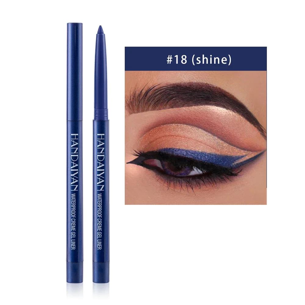 HANDAIYAN Matte Colorful Eye Liner Pen Cream Lasting Eyeliner Gel Pencils Option Easy To Wear Cosmetics White Yellow Blue Purple