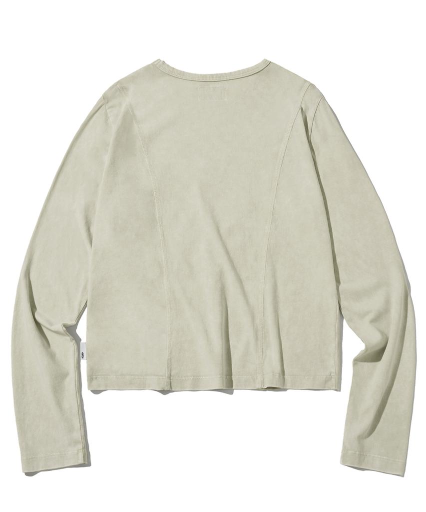 FILLUMINATE (W) Washed Panel Long Sleeve - Beige