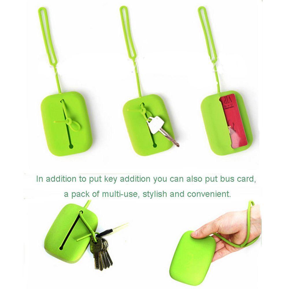 Intelligent Multifunctional Hasp Style Silicone Pouch Accessories Key Holder Case Card Bag