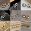 Minimalist and elegant, light luxury, high-end geometric earrings for women, popular vintage style ear accessories