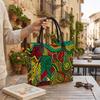 Bohemian Print Tote Bag Casual Large Capacity Shoulder Handbag for Daily Travel Shopping