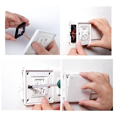 Spínacia zásuvka typu 118 Spodná krabica Opravná skrutka Rozbitá Stará montážna krabica Rýchlo