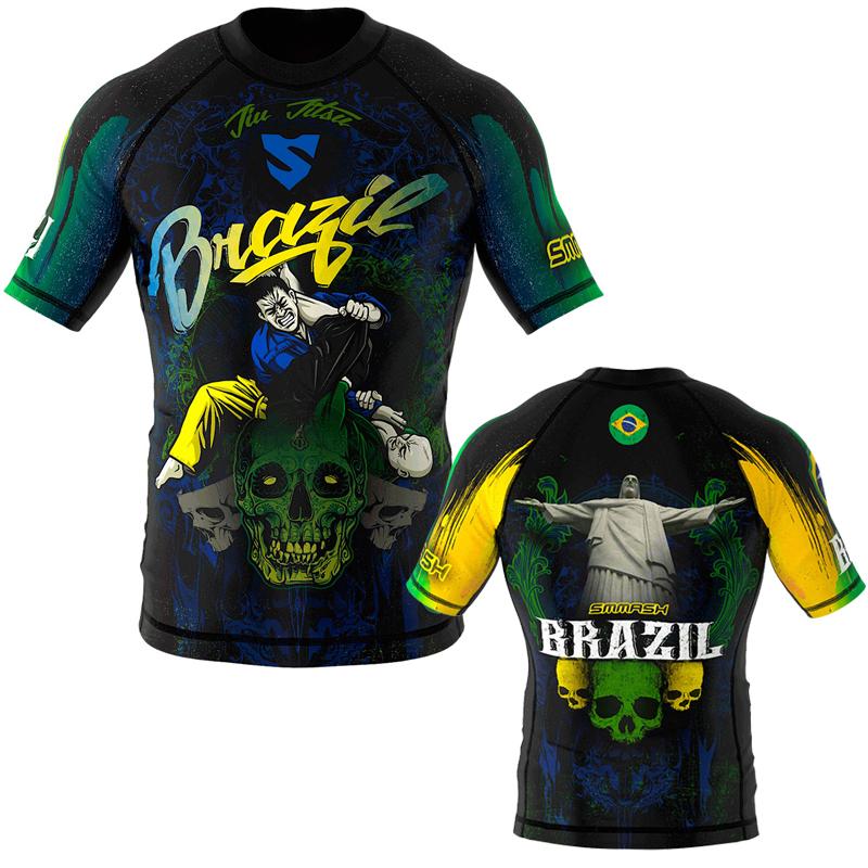 Nouveau Homme Manches Courtes Sport Chemise Homme Séchage Rapide MMA T-shirts Collants de Compression Homme Impressions 3D T-shirts Tops Salles de Sport Musculation Rashguard