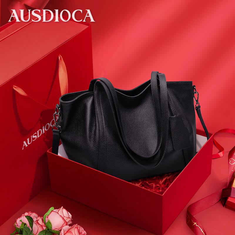 Aodijia Women s Genuine Leather Tote Crossbody Bag