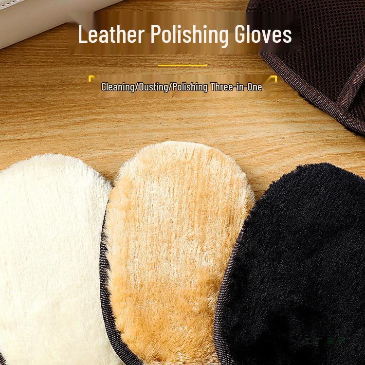 Leather Shoe Polishing Glove, Soft Flannel Universal Brush Cloth