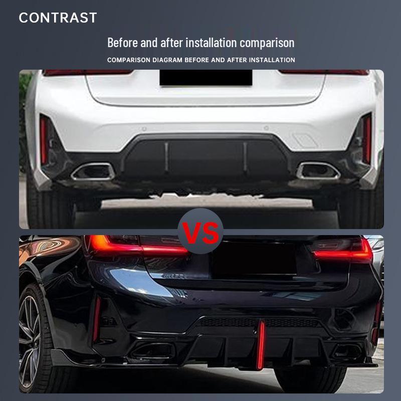 Rear Diffuser with Lights for 2023-2027 BMW 3 Series G20/G28 – Modified Exterior Tail Lip Decoration